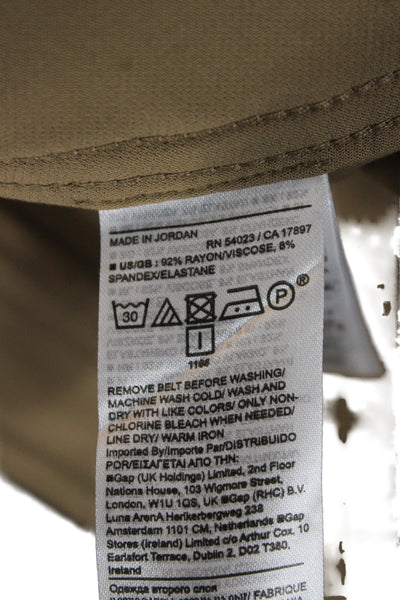 Banana Republic Unisex Cargo Cropped Pants Tan Buckle Inseam 26 Size 0