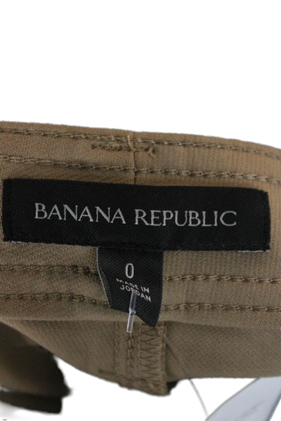 Banana Republic Unisex Cargo Cropped Pants Tan Buckle Inseam 26 Size 0