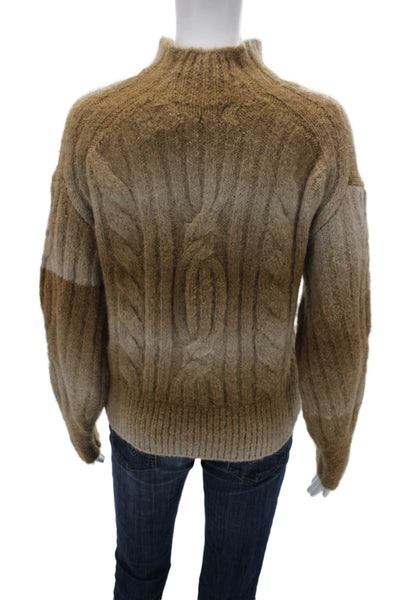 Banana Republic Unisex Pullover Sweater Brown Mock Neck Long Sleeve Size XS