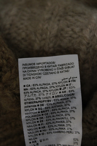 Banana Republic Unisex Pullover Sweater Brown Mock Neck Long Sleeve Size XS