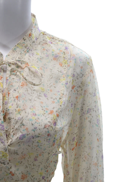 Lauren Ralph Lauren Women Tunic Floral Beige 3/4 Sleeve Size XL