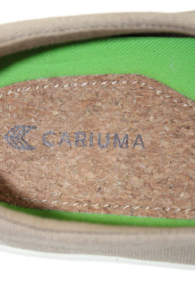 Cariuma Womens Canvas Cap Toe Low Top Sneakers Shoes Brown Size 8