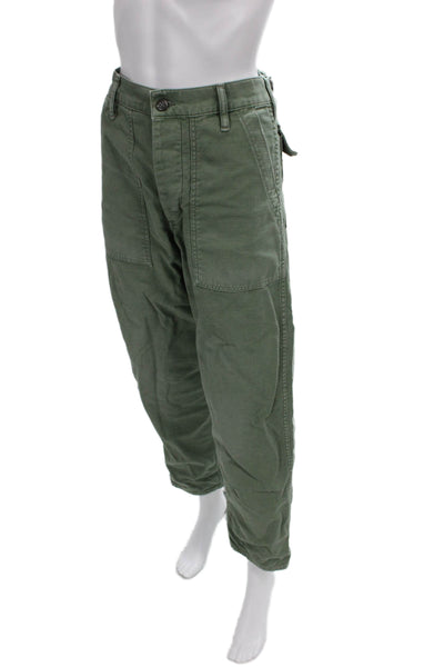 Polo Ralph Lauren Mens Cropped Cargo Pants Green Cotton Size 0