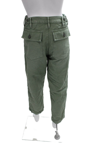 Polo Ralph Lauren Mens Cropped Cargo Pants Green Cotton Size 0