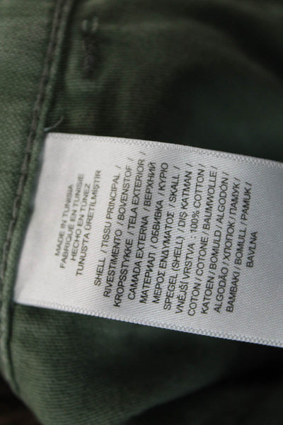 Polo Ralph Lauren Mens Cropped Cargo Pants Green Cotton Size 0