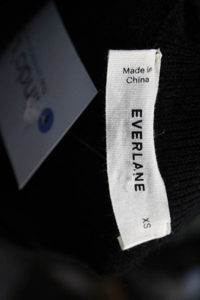 Everlane Unisex Pullover Sweater Black 100% Cotton Long Sleeve Size XS