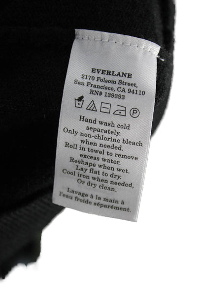 Everlane Unisex Pullover Sweater Black 100% Cotton Long Sleeve Size XS