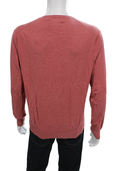 Polo Ralph Lauren Mens Red Pima Cotton V-Neck Pullover Sweater Size S