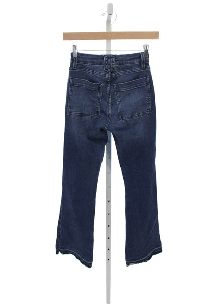 Frame Women High Rise Flared Dark Blue Jeans Size 24