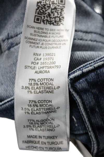 Frame Women High Rise Flared Dark Blue Jeans Size 24