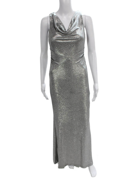 Lauren Ralph Lauren Women Maxi Sheath Dress Gray Sleeveless Size 2