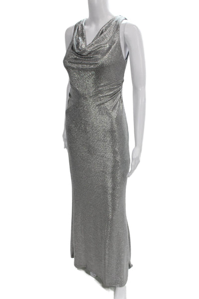 Lauren Ralph Lauren Women Maxi Sheath Dress Gray Sleeveless Size 2
