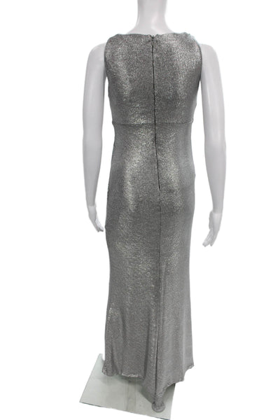 Lauren Ralph Lauren Women Maxi Sheath Dress Gray Sleeveless Size 2