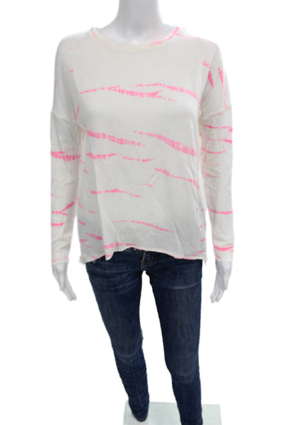 Generation Love Women Basic Jersey Long Sleeve Crew Neck White T-Shirt Size XS