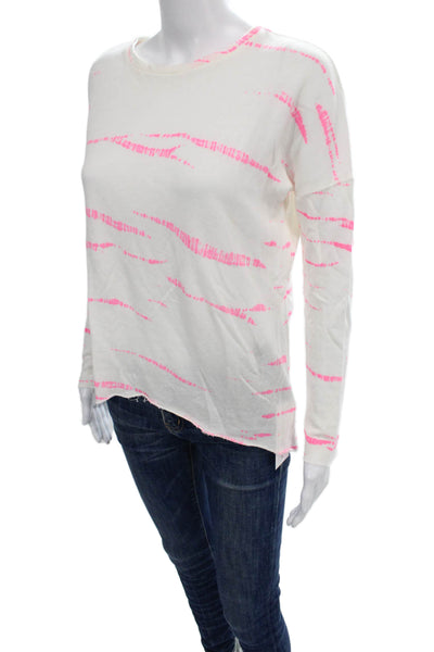 Generation Love Women Basic Jersey Long Sleeve Crew Neck White T-Shirt Size XS