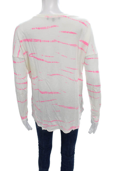 Generation Love Women Basic Jersey Long Sleeve Crew Neck White T-Shirt Size XS