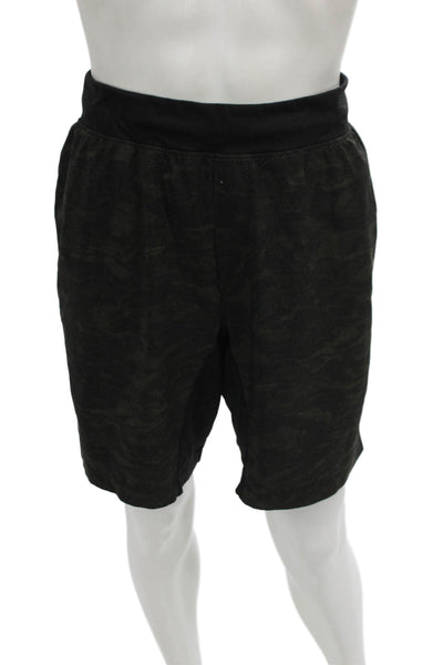 Lululemon Mens Black Camo Sweat Shorts Size 2XL