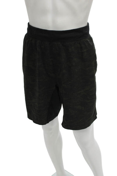 Lululemon Mens Black Camo Sweat Shorts Size 2XL