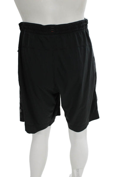 Lululemon Mens Camouflage Black Sweat Shorts Polyester Army Spring Size 2XL