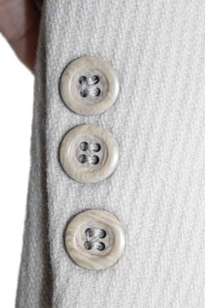 Bachrach Mens Beige Striped Wool Cashmere Blazer Size 40