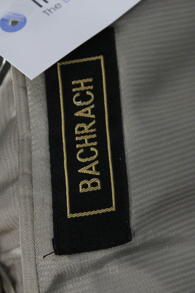 Bachrach Mens Beige Striped Wool Cashmere Blazer Size 40