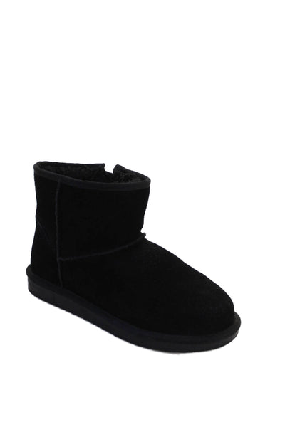 Koolaburra X UGG Womens Suede Zip Up Winter Ankle Boots Black Size 5