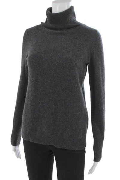 White + Warren Women Dark Gray Cashmere Turtleneck Pullover Sweater Size XS