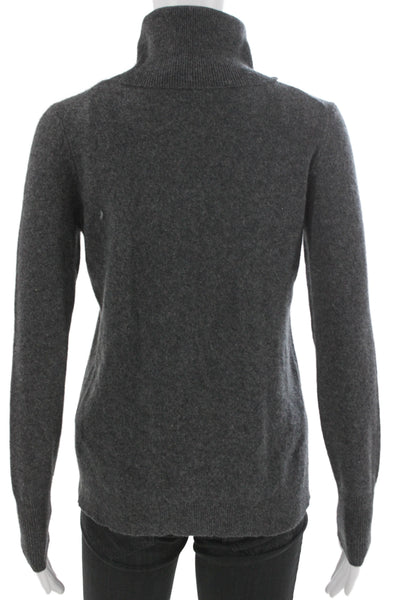 White + Warren Women Dark Gray Cashmere Turtleneck Pullover Sweater Size XS