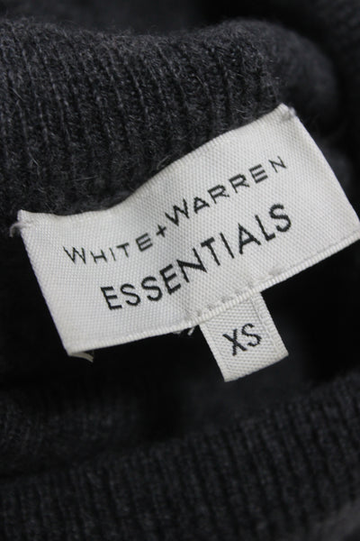 White + Warren Women Dark Gray Cashmere Turtleneck Pullover Sweater Size XS