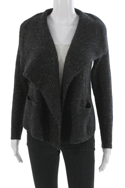 White + Warren Unisex Dark Gray Cashmere Cardigan Long Sleeve Size XS
