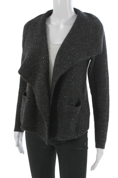 White + Warren Unisex Dark Gray Cashmere Cardigan Long Sleeve Size XS