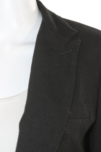 Forte Forte Unisex Black Virgin Wool Classic Blazer Button Long Sleeve Size 0