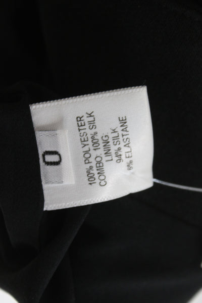 Prabal Gurung Womens Sheath Dress Black Knee Length Button Size 0