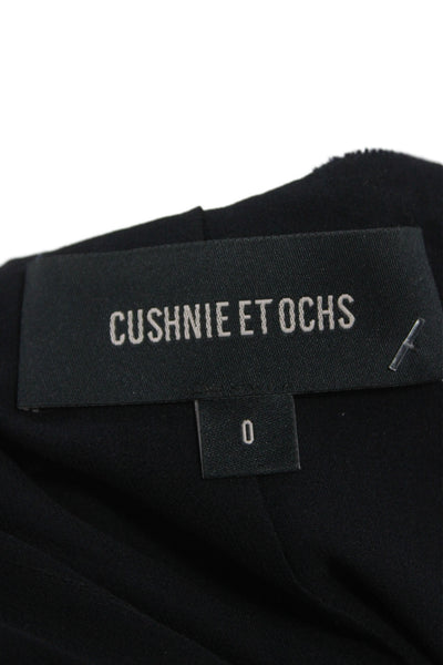 Cushnie Et Ochs Women Bodycon Sheath Dress Black Sleeveless Zip Size 0