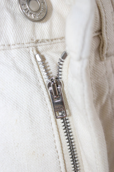 Isabel Marant Womens Beige High Rise Jeans Button 100% Cotton Size 34
