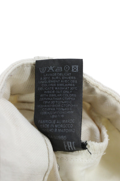 Isabel Marant Womens Beige High Rise Jeans Button 100% Cotton Size 34