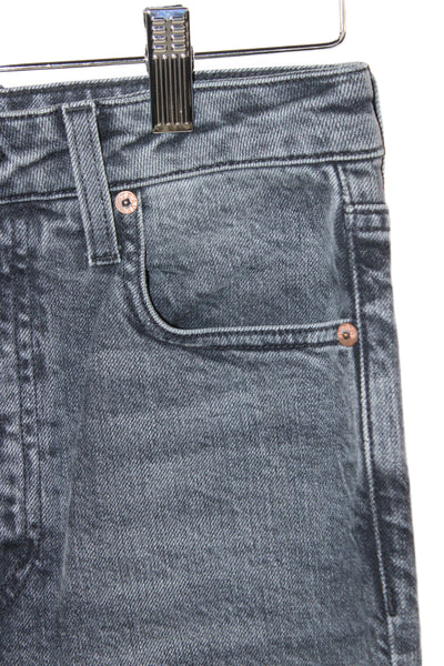 Trave Womens Cropped Straight Dark Gray High Rise Jeans Size 25
