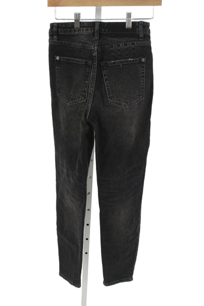 Ksubi Women Skinny Ankle Jeans Dark Gray High Rise Button Size 23