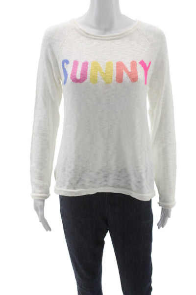 Lilly Pulitzer Unisex Pullover Sweater White Long Sleeve Size S