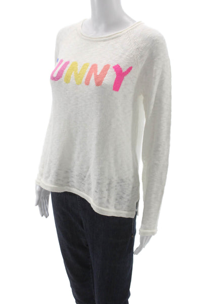 Lilly Pulitzer Unisex Pullover Sweater White Long Sleeve Size S