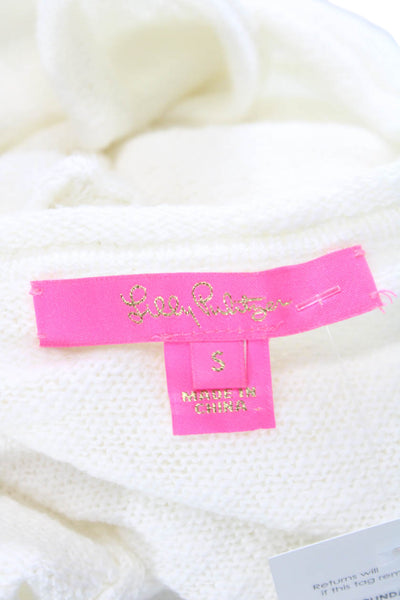 Lilly Pulitzer Unisex Pullover Sweater White Long Sleeve Size S