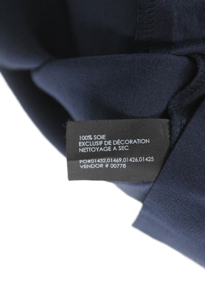 Club Monaco Women Tank Dress Dark Blue Silk Sleeveless Size 0 Petite