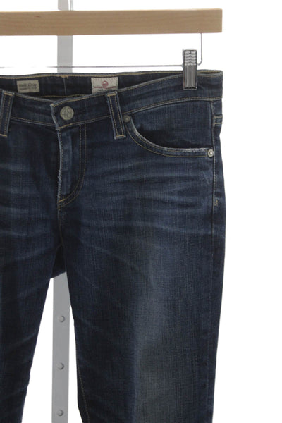 AG Adriano Goldschmied Women Skinny Ankle Jeans Dark Blue High Rise Size 27