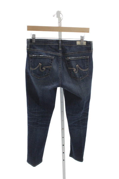 AG Adriano Goldschmied Women Skinny Ankle Jeans Dark Blue High Rise Size 27
