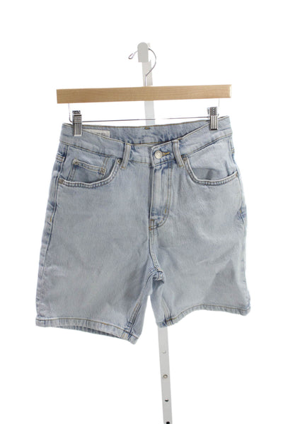 Zara Unisex Light Blue Cotton Bermuda Shorts Size 29