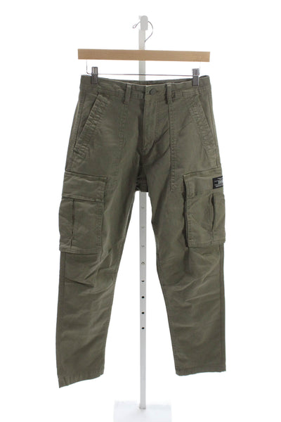 Zara Men Green Cargo Pants Cotton Blend Army Size 29