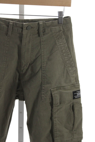 Zara Men Green Cargo Pants Cotton Blend Army Size 29