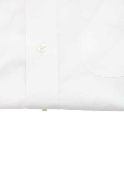 Brooks Brothers Childrens Boys Button Down Dress Shirt White Cotton Size 16