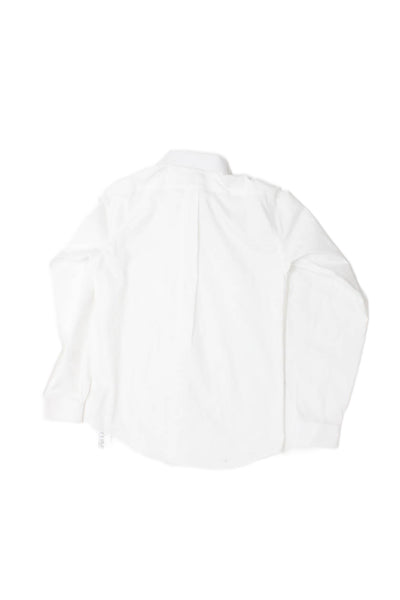 Brooks Brothers Childrens Boys Button Down Dress Shirt White Cotton Size 16