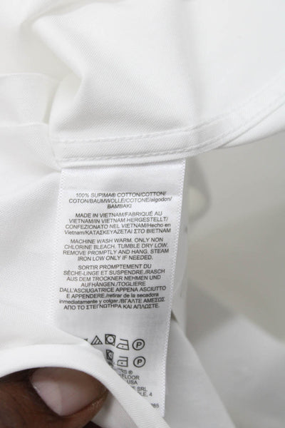 Brooks Brothers Childrens Boys Button Down Dress Shirt White Cotton Size 16